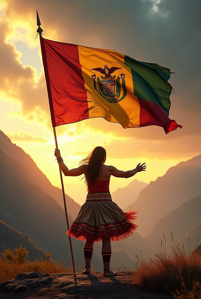 Bolivian flag in epic fashion