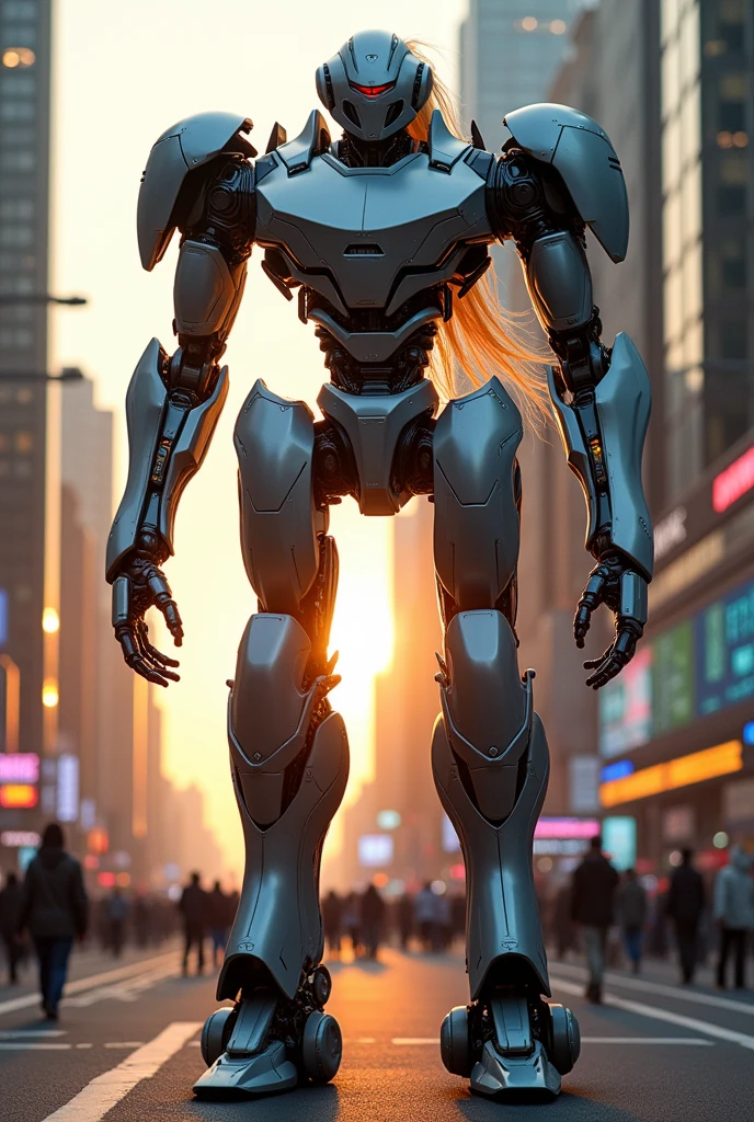 natural blonde hair mecha