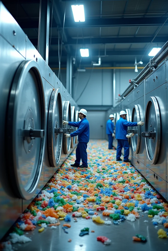 Dryers for drying plastics after washing at the recycling plant