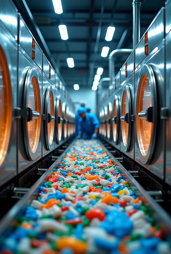 Dryers for drying plastics after washing at the recycling plant