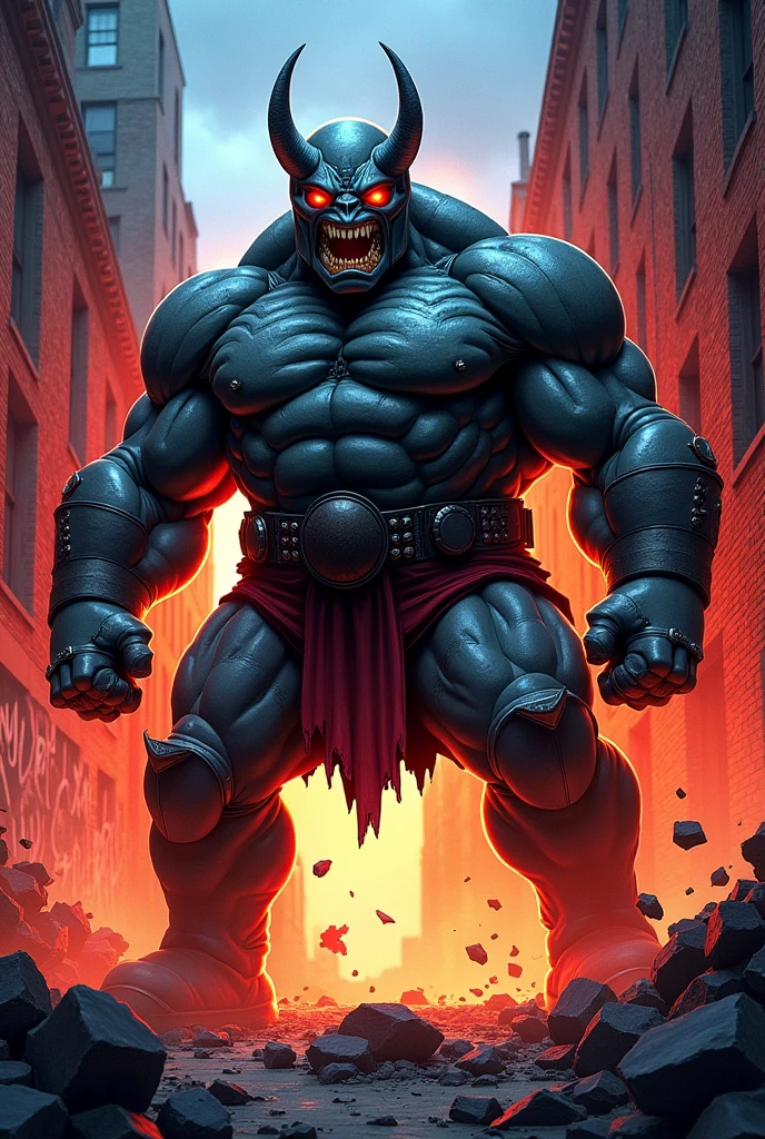 Rhino, the Spiderman comic villain, in a dynamic angry position 