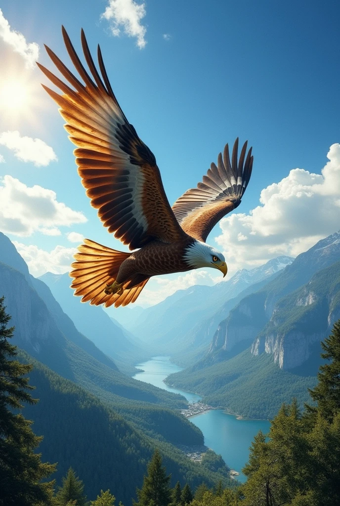 A bird flying 