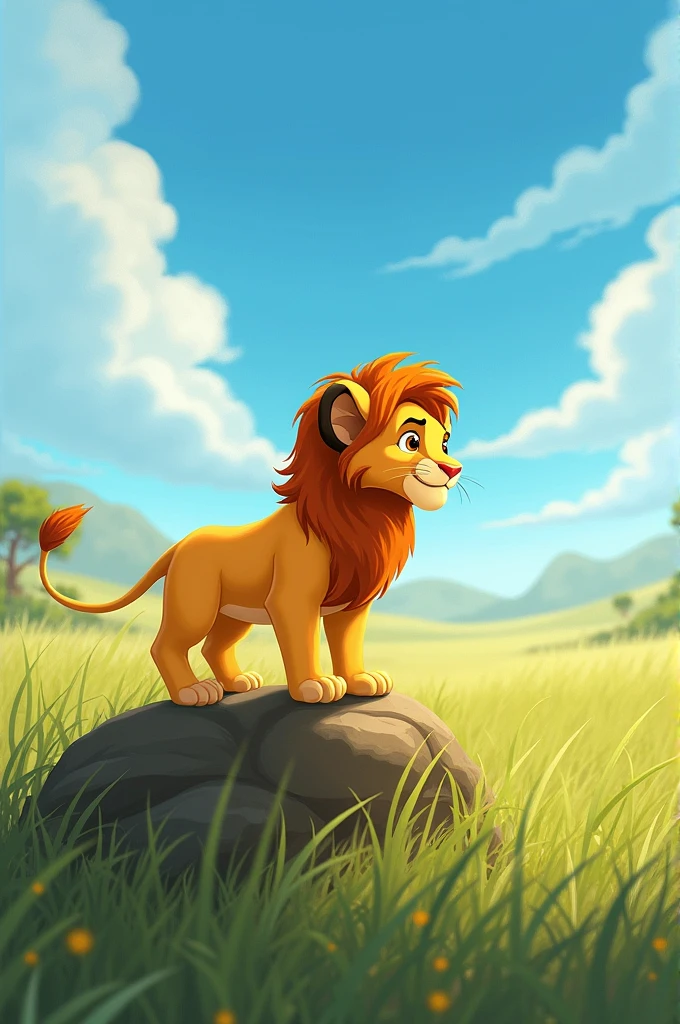 https://www.canva.featuring/design/DAGOOeX73B4/J6mCEK4mUkDzK0G_3AMxxw/edit?utm_happy=DAGOOeX73B4&utm_campaign=designshare&utm_medium=link2&utm_source=sharebutton The brave little lion found his family, anxious and worried, illustration , big and brown, no clothing.