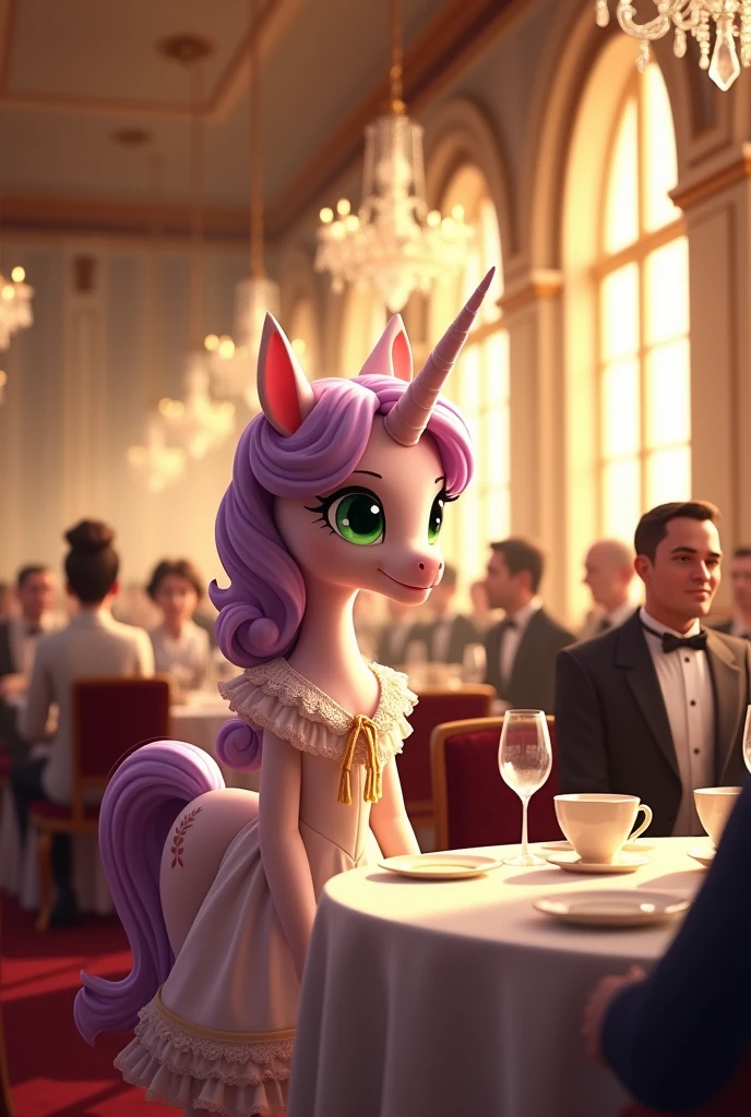 can you make sweetie belle but in the first class of the titanic from the year 1912
