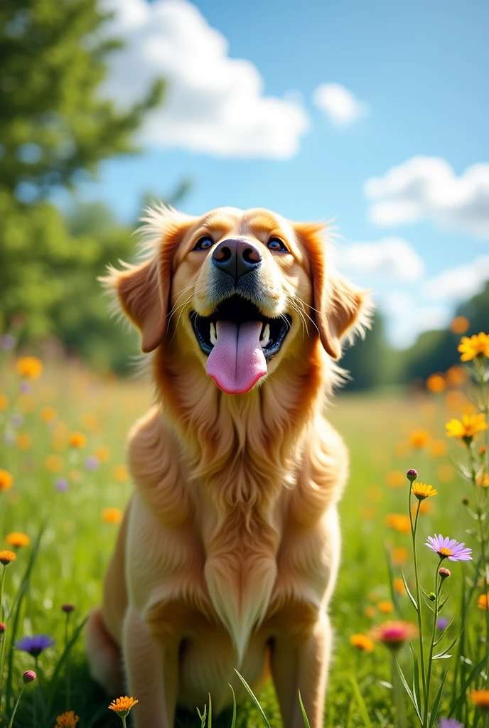 dog with open mouth