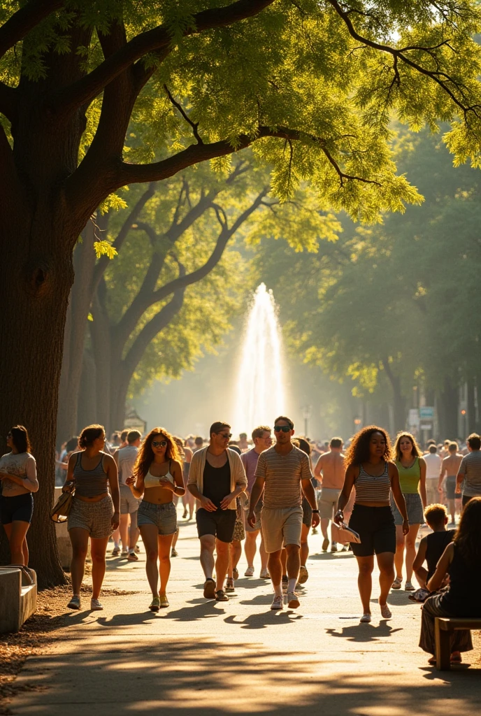 A 29 degree day with 100% humidity and people