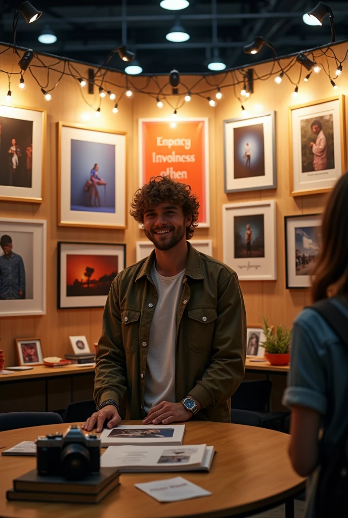 A booth for an entrepreneurship fair about photography, I want the idea of how to decorate simply