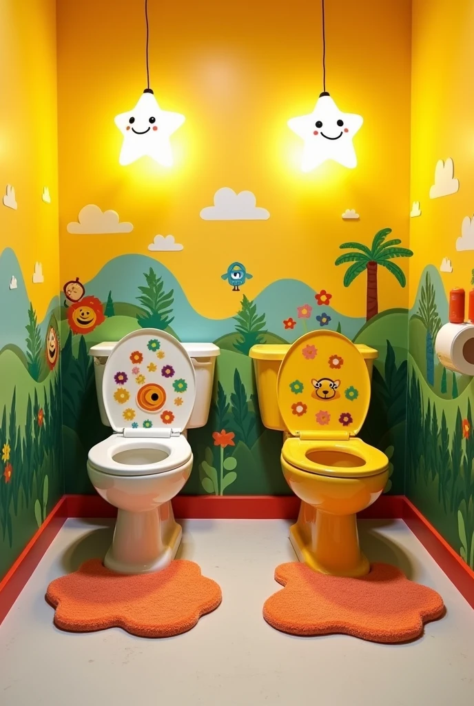 Two toilet  kids restroom 
