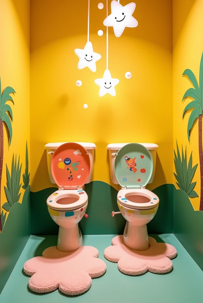 Two toilet kids restroom