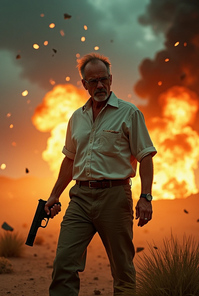 Walter White gun boom background