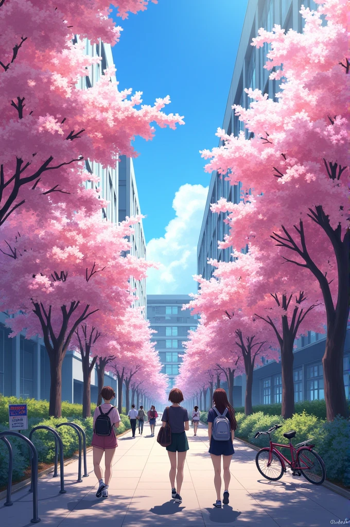 anime style college background