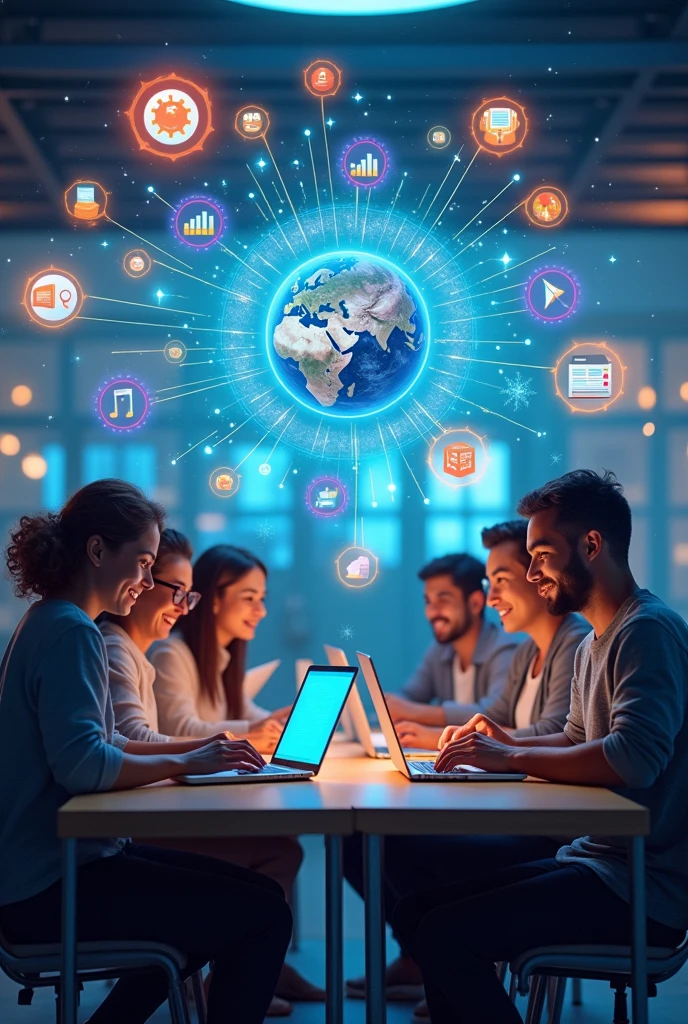 Image for my advertising campaign with the theme of online courses, the best investment to improve your knowledge, both academic and professional.