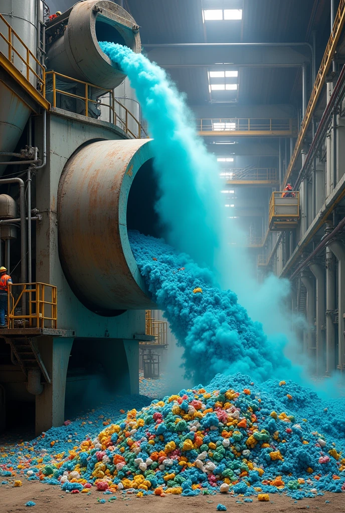 Grinders  Grinding plastics into small pieces or flakes Recycled plastic manufacturing plant