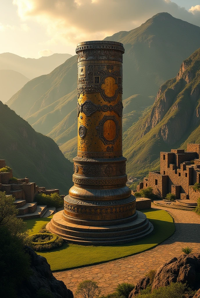 An image for a page where the name is Cusco Piston recreates an image of a piston with some wonder of Cusco