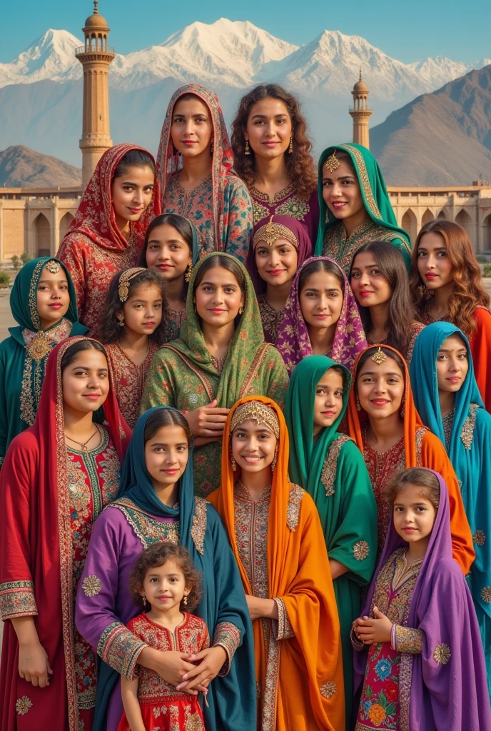collage of multiple Pakistani women of every age group