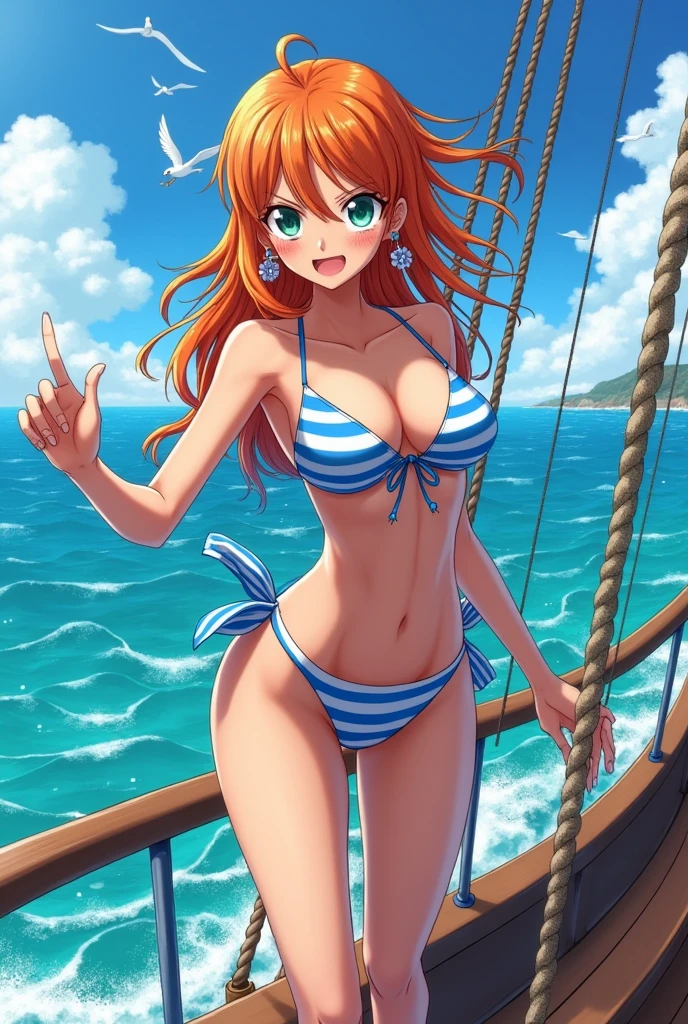 Nami spreading her legs