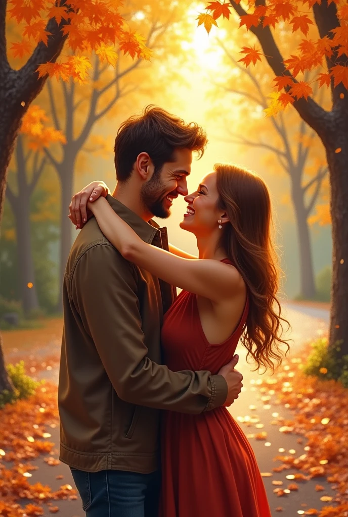 Two people hugging