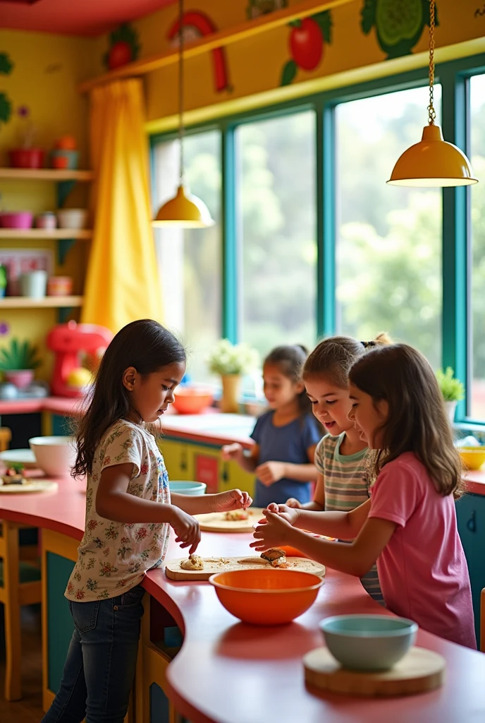 Experimental kitchen for children in education ,