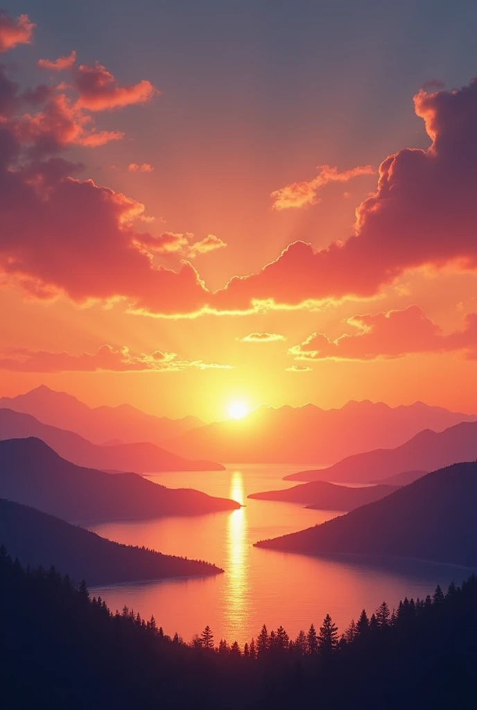 Drawing of a sunrise