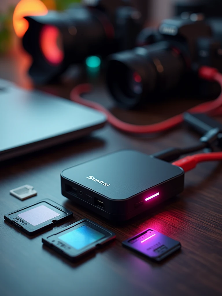 Effortlessly transfer your photos, videos, and files with the Suntrsi SD Card Reader. Designed for speed and convenience, this compact and versatile card reader supports a wide range of SD and microSD cards, making it the perfect companion for photographers, videographers, and tech enthusiasts alike. Whether you're on the go or working from home, the Suntrsi SD Card Reader ensures quick, reliable access to your data, so you can focus on what matters most. Compatible with various devices, it's the essential tool for seamless data management.