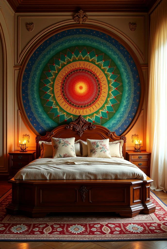 You could create a Dodecahedral Bed inside a room, with mandalas behind the bed