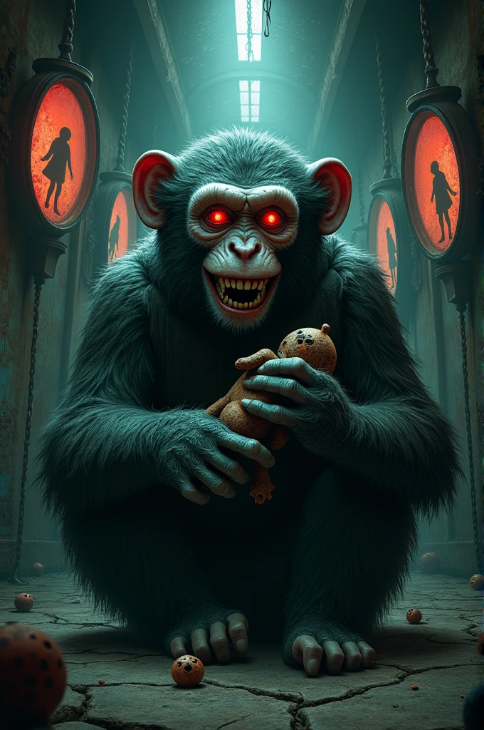 Five nights with the monkey horror movie poster