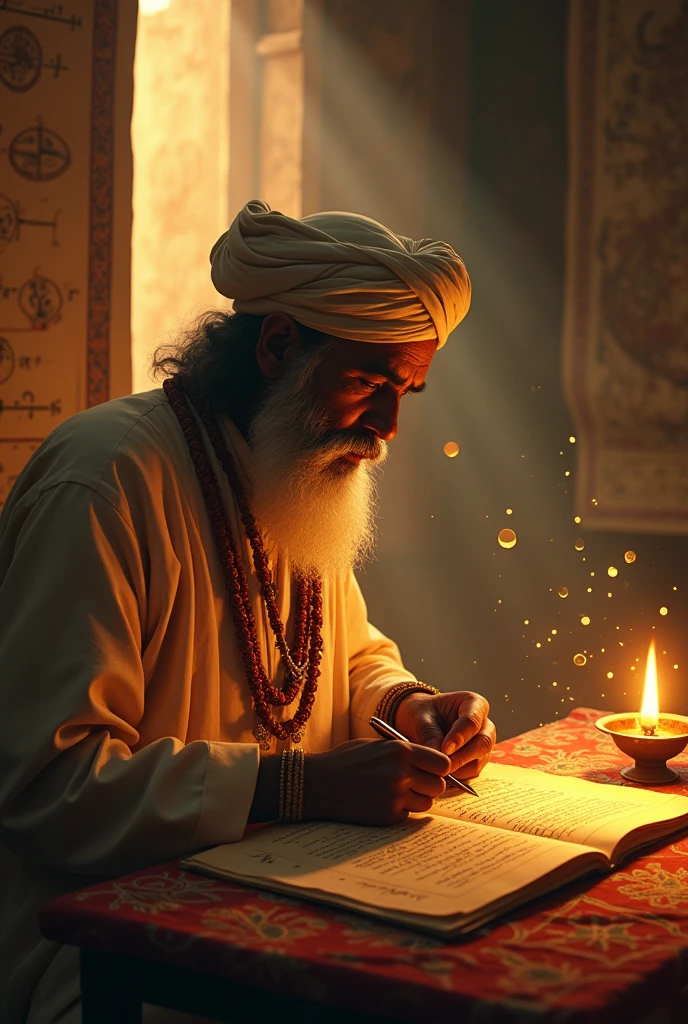 Create an image that show the zero invented in India and history of zero how it invented in the India with all process how and how it will help to work to develop hyper realistic image with full details and every particular details create image