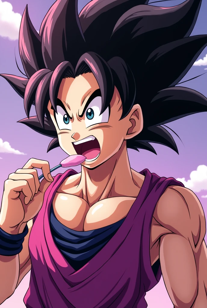 Caulifla from Dragon ball super sucking pennis