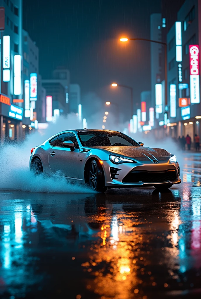 Toyota car skidding