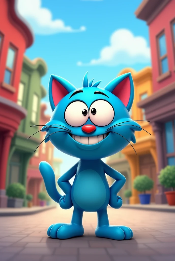 gumball from the cartoon (in the amazing world of gumball)with a big dick