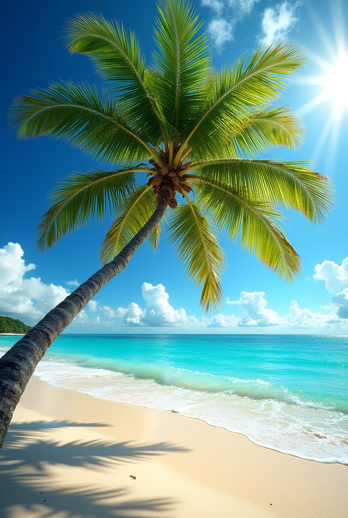 Show me the feathery coconut palm