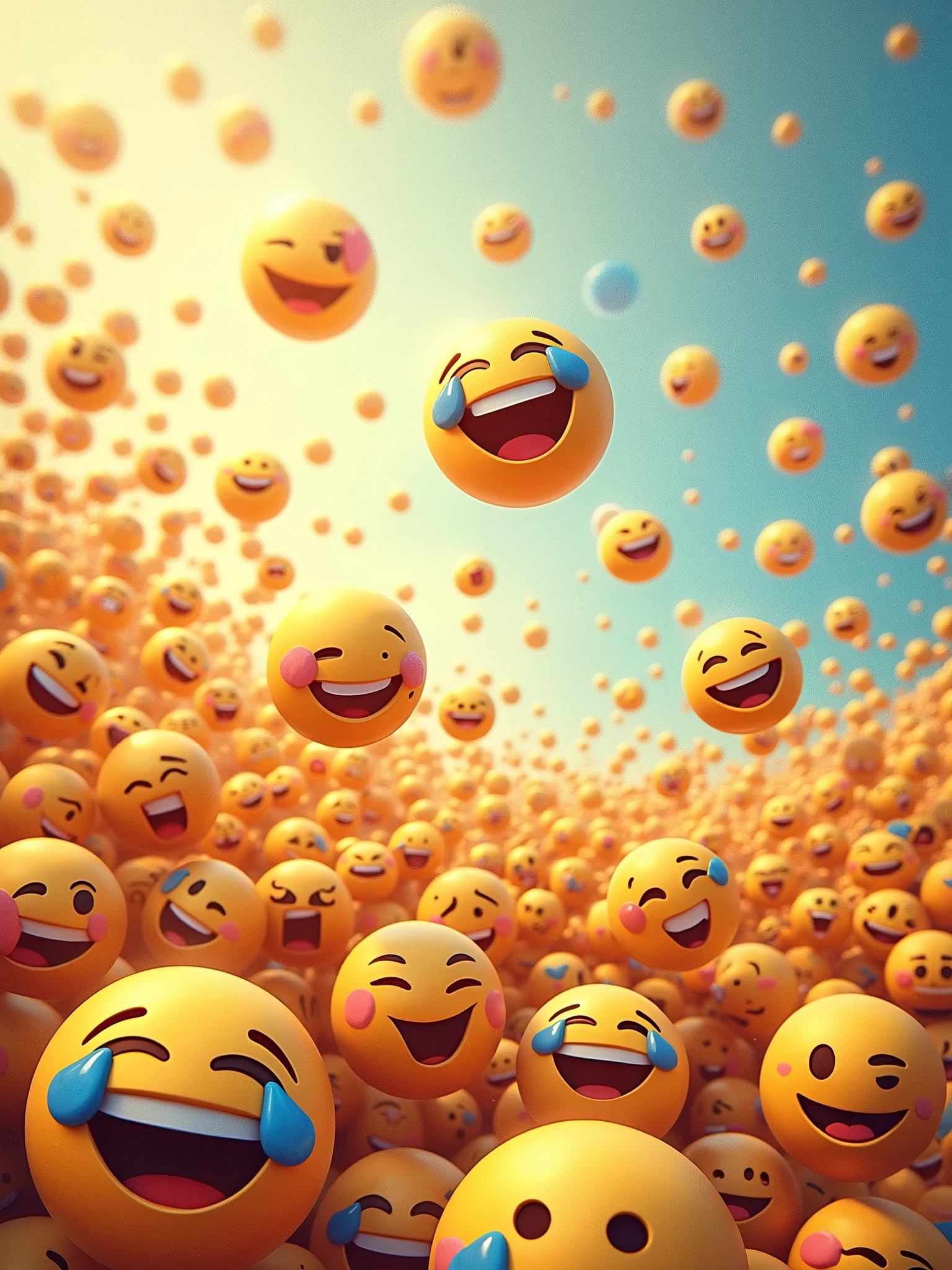 a beautiful wallpaper of emojis of random thoughts
