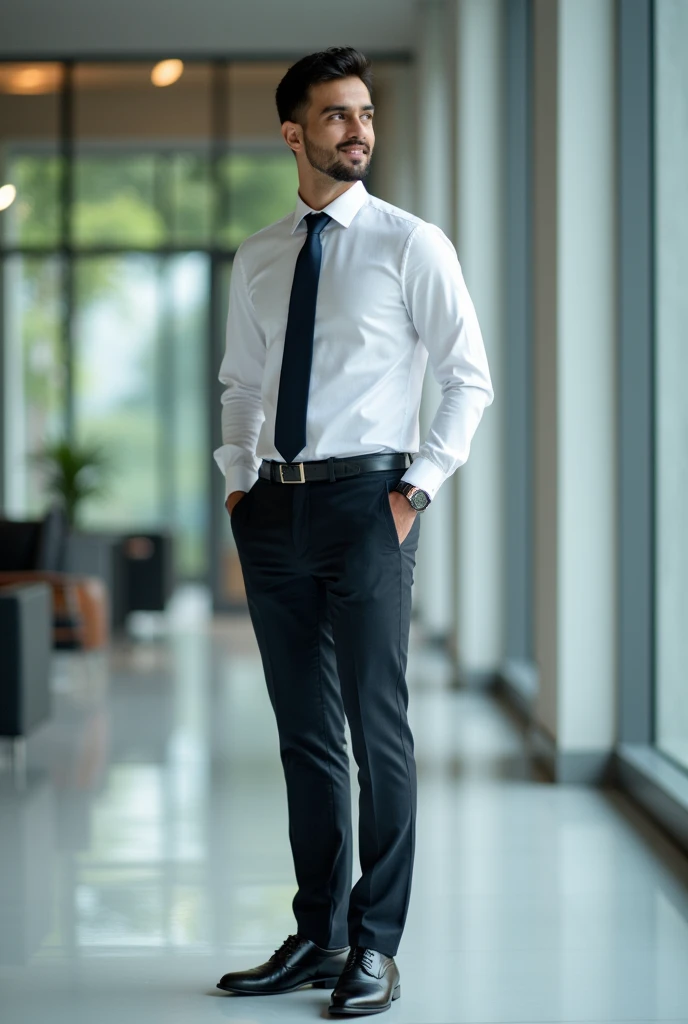 a character wearing a white shirt with a tie