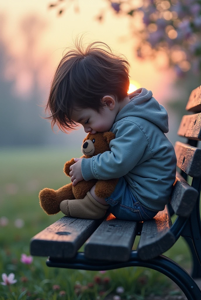 sad child sitting