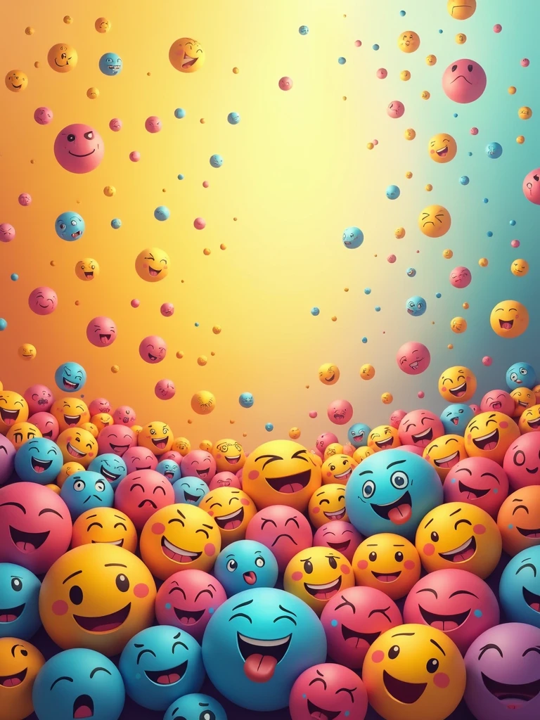 a beautiful wallpaper of emojis of random thoughts