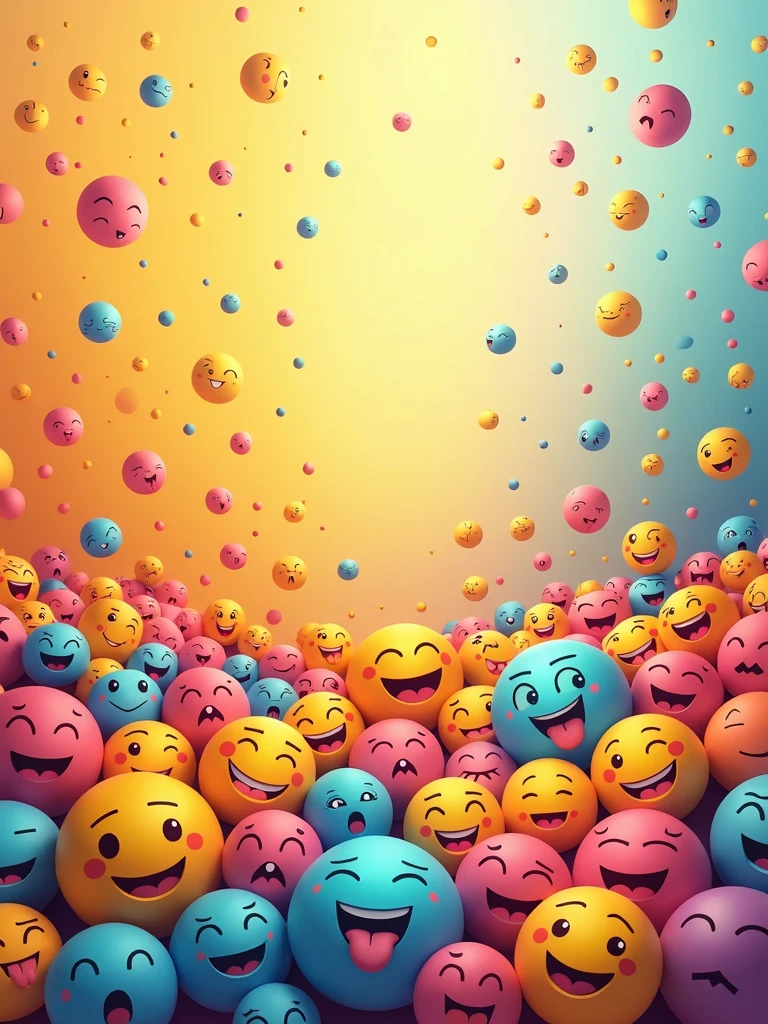 a beautiful wallpaper of emojis of random thoughts