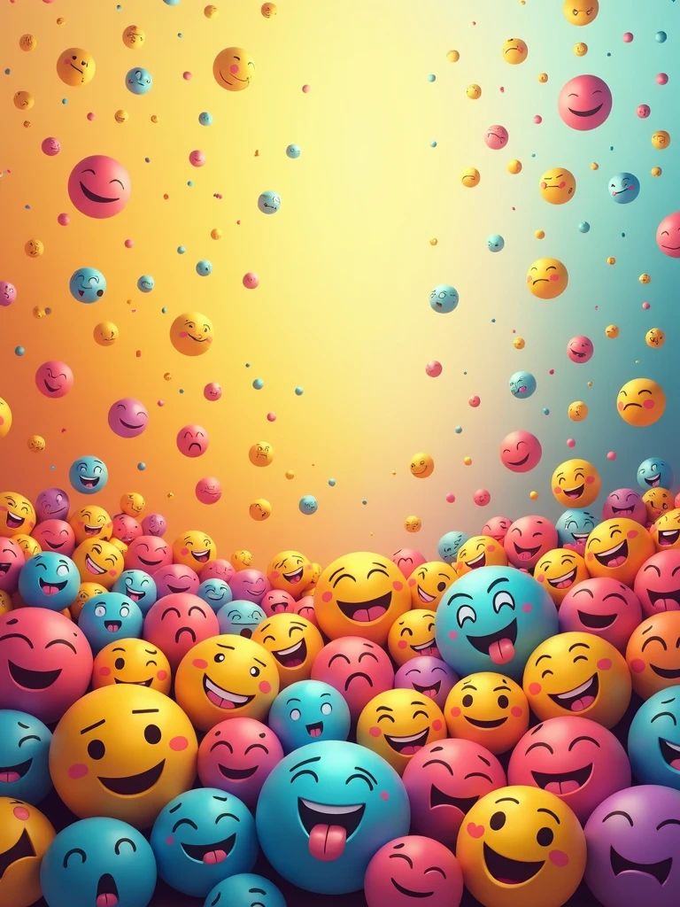 a beautiful wallpaper of emojis of random thoughts