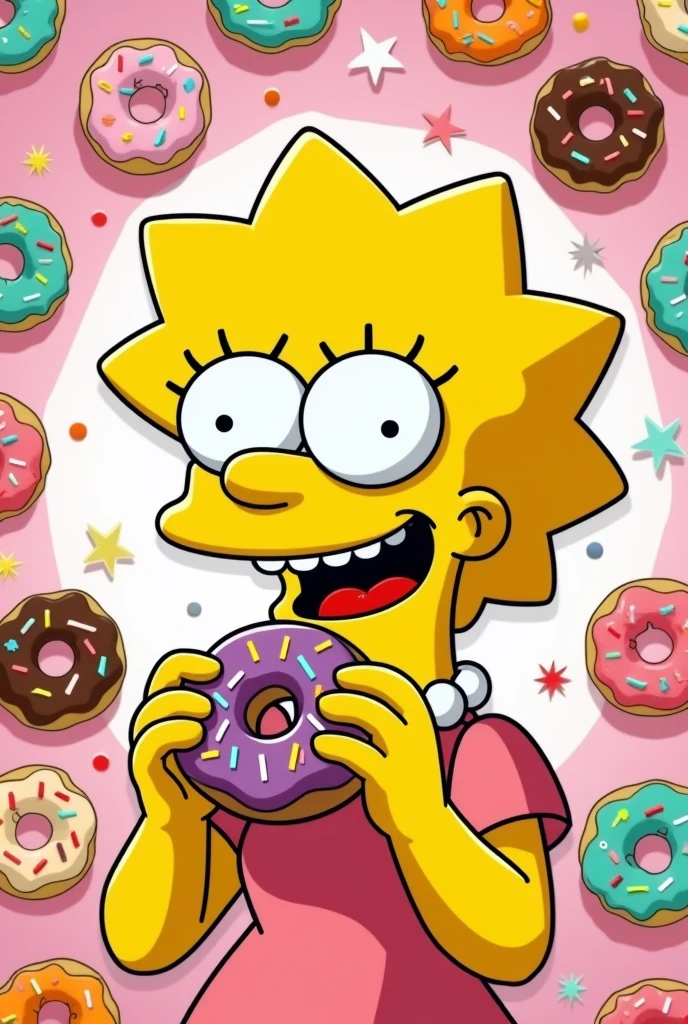 Logo de donuts com a Lisa Simpson