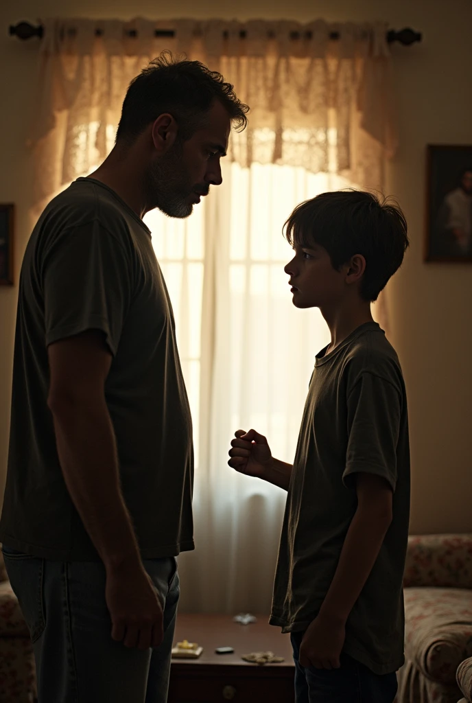 Father forbids his son to go with bad people