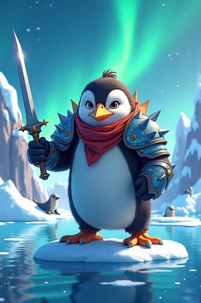 Warrior Penguin Animated Image 