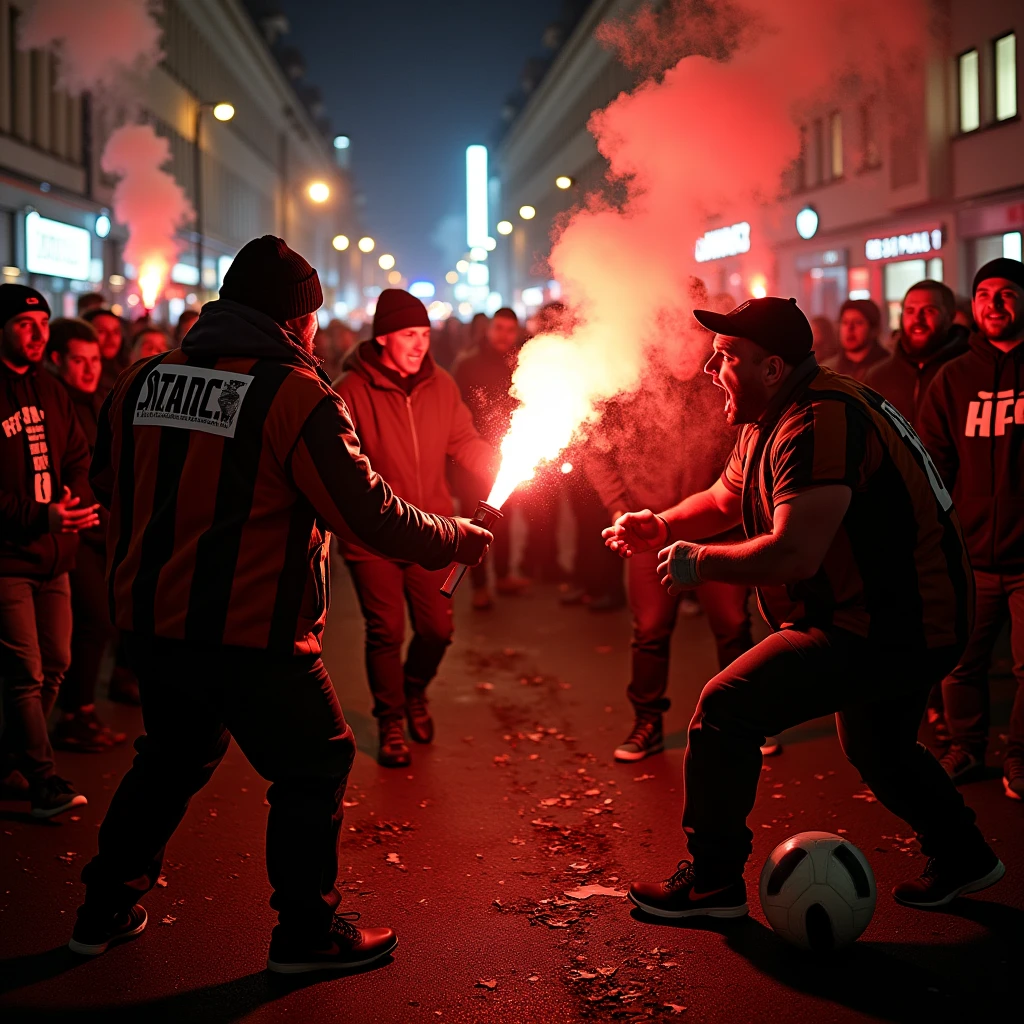 St. Pauli fans were attacked by HFC fans.