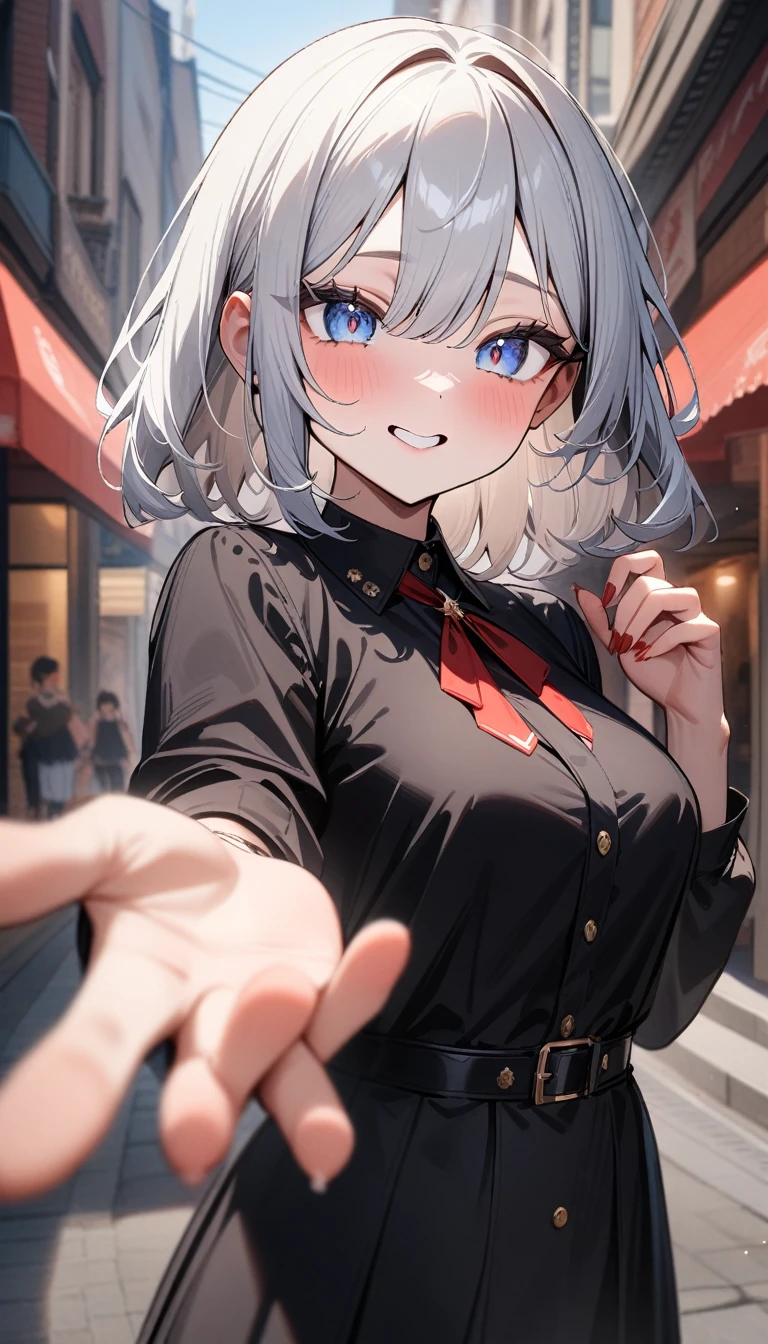 1girl, , original,perfect eyes,street,perfect hands,masterpiece,very aesthetic,newest,sensitive