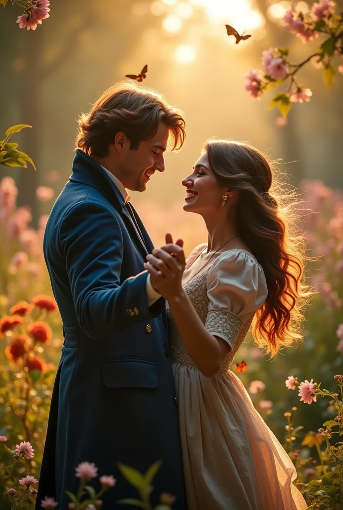 Newt Scamander dancing with a brown hair woman