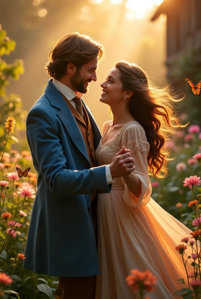 Newt Scamander dancing with a brown hair woman
