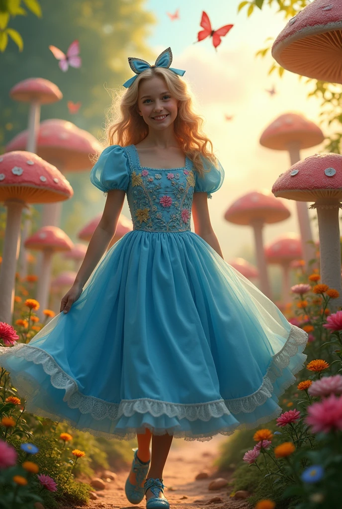 An Alice-in-Wonderland style dress