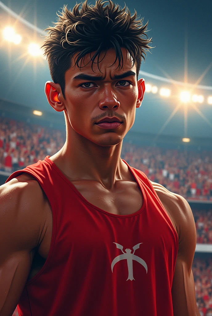 Create an image for a book cover for the work 'Sangre de Campeón' by Carlos Sanchez