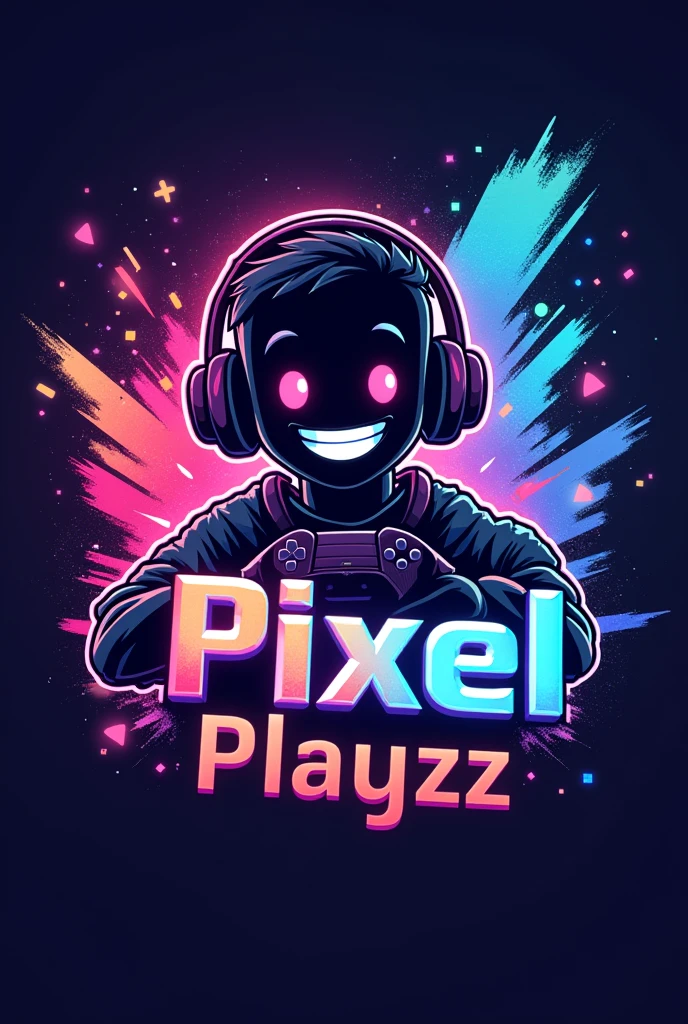Pixel playzzz gaming logo