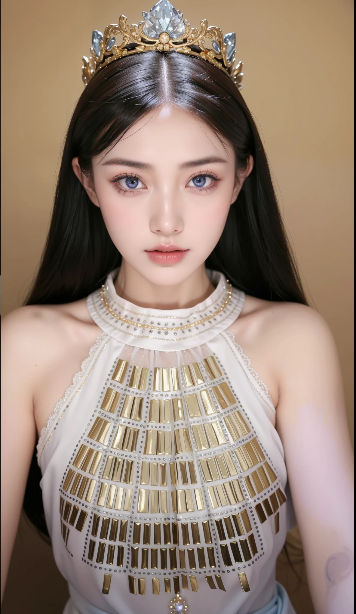 Royal sisters,Exquisite eyes,Frozen Queen,Put the crown on your head,Detailed facial expressions body,Tall and big,Glamorous characters,Leg length,4K,HD,Sensual,White translucent lace,白皙full image,Little cherry mouth,Beautiful and lovely,full image,Glossy Gel Coat,Vampire Queen in luxurious robes,Have a tattoo(Intricate tattoo designs),Ice Princess,Rich facial details,Angel,Eyes are blue(Pupils as deep as the starry sky),Silk printed clothes,Necklace gold,Chinese Hanfu,Arms straight