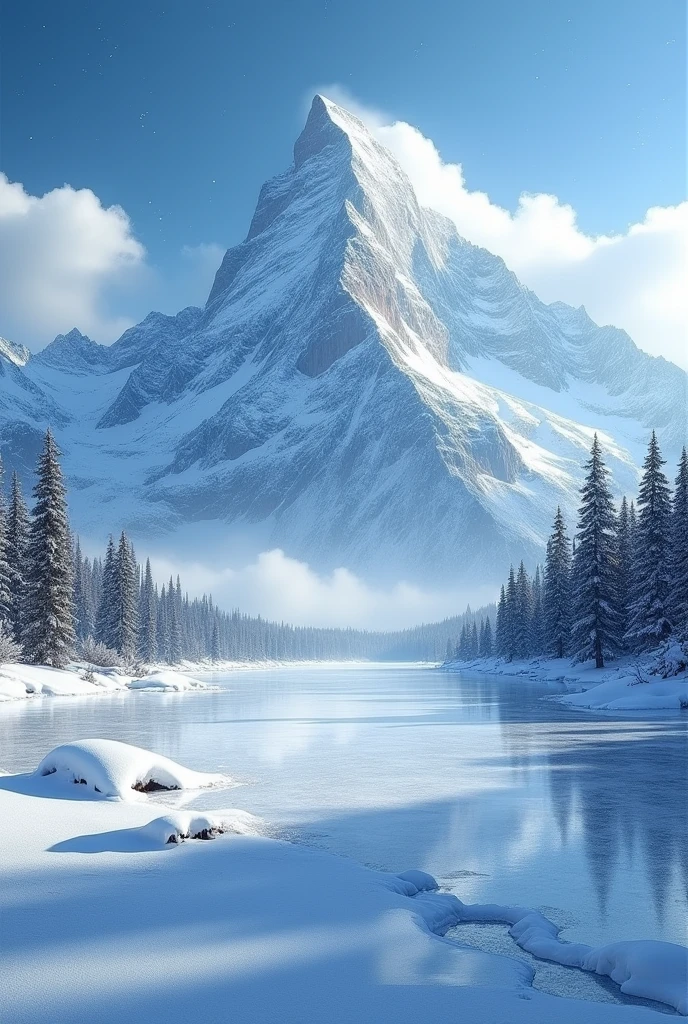Beautiful snow mountain 
