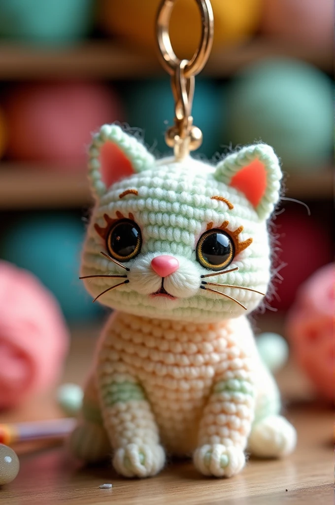 Cat keychain amigurumi